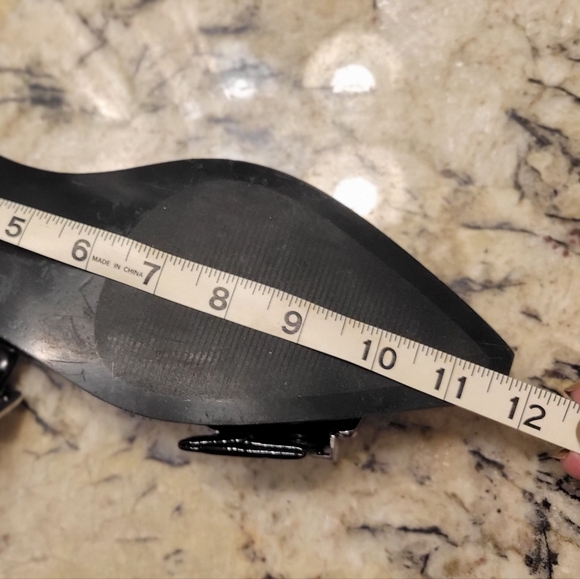 Steve Madden Graya Black Flats with Silver Buckles and Grommet Detail - Picture 10 of 11